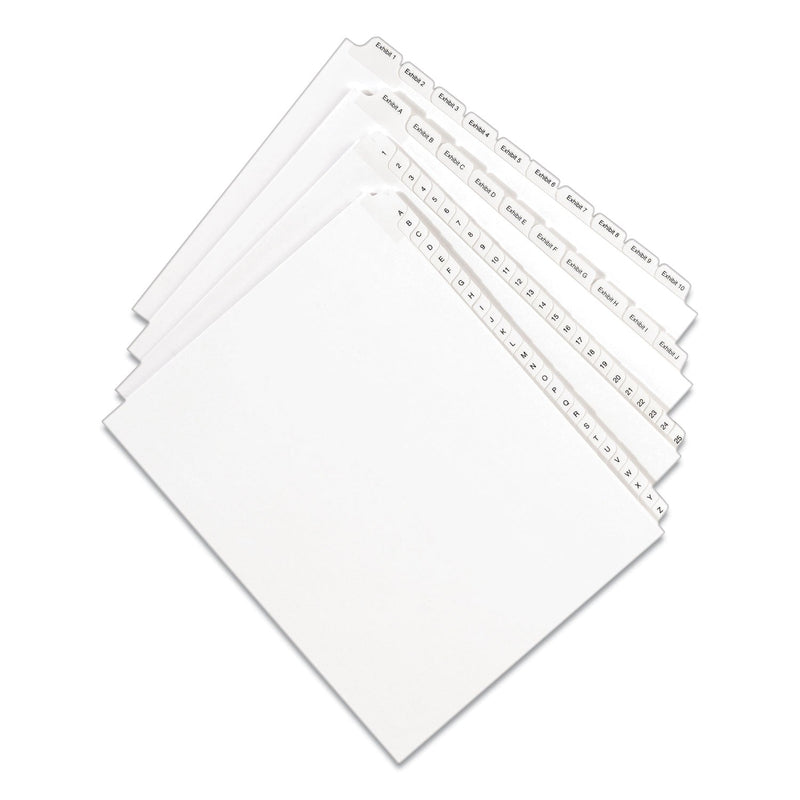 Avery Preprinted Legal Exhibit Side Tab Index Dividers, Allstate Style, 26-Tab, V, 11 x 8.5, White, 25/Pack