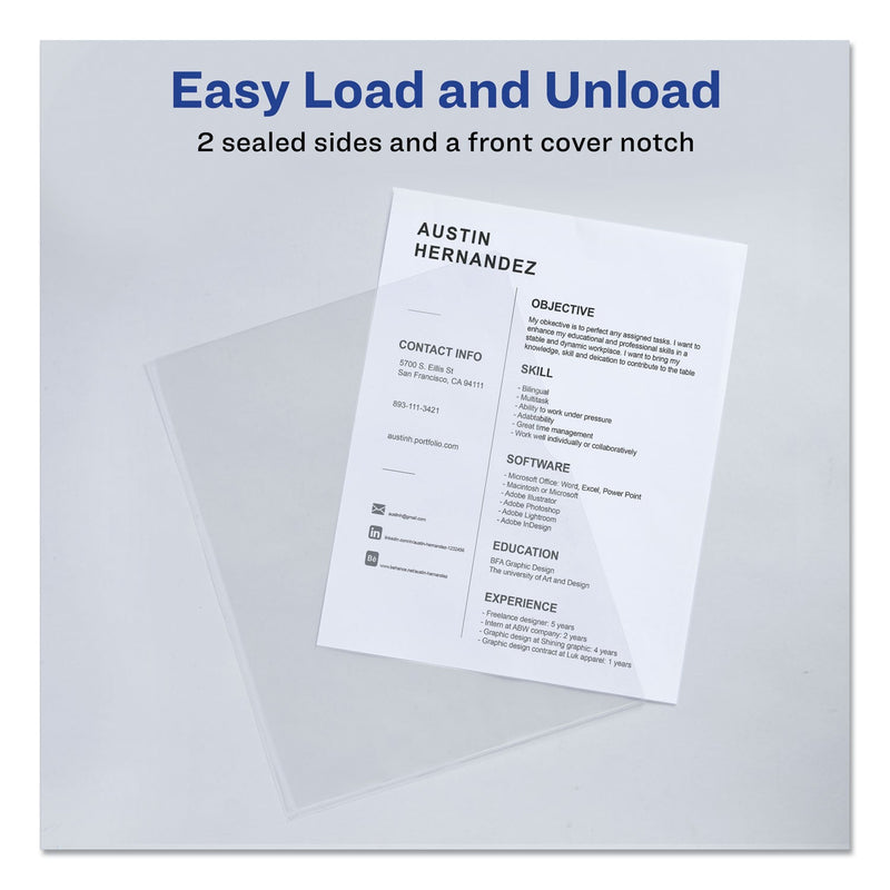 Avery Heavy-Duty Plastic Sleeves, Letter Size, Clear, 12/Pack