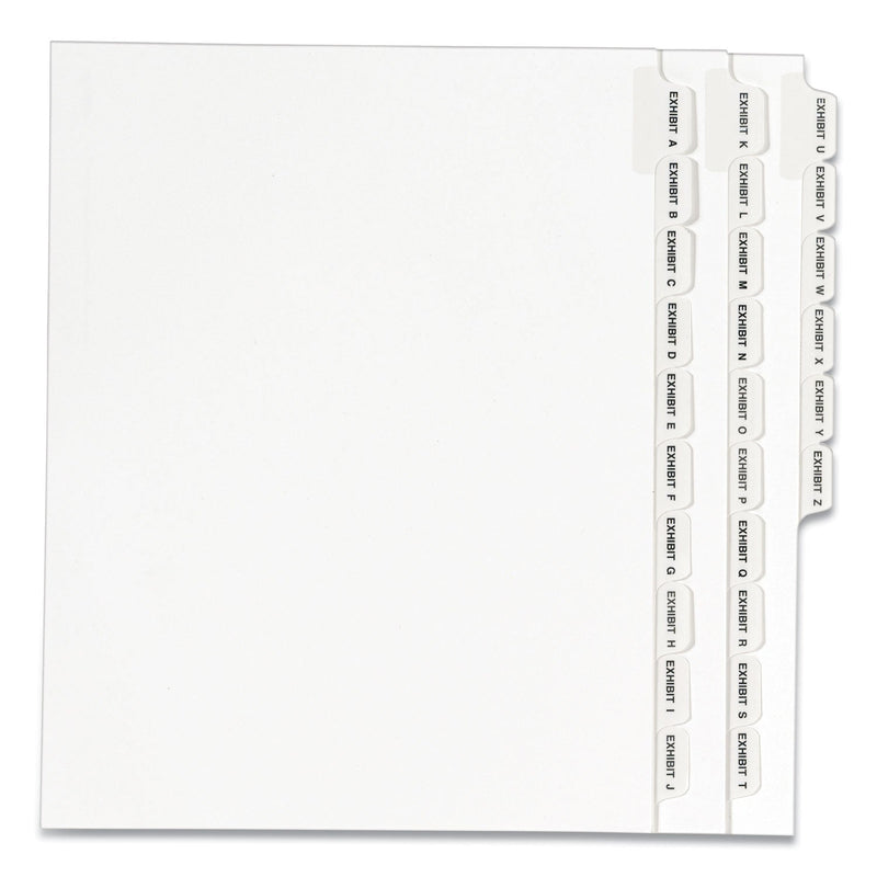 Avery Preprinted Legal Exhibit Side Tab Index Dividers, Avery Style, 26-Tab, Exhibit A to Exhibit Z, 11 x 8.5, White, 1 Set, (1370)