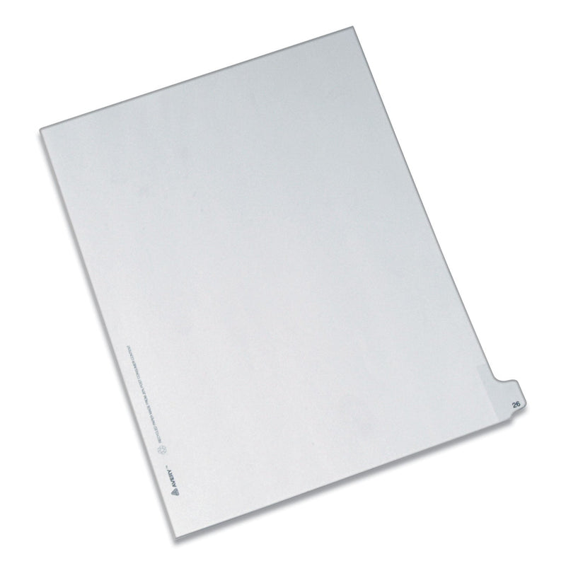 Avery Preprinted Legal Exhibit Side Tab Index Dividers, Allstate Style, 10-Tab, 26, 11 x 8.5, White, 25/Pack