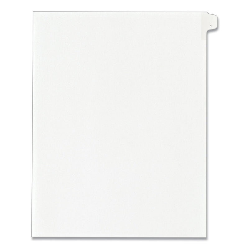 Avery Preprinted Legal Exhibit Side Tab Index Dividers, Allstate Style, 10-Tab, 1, 11 x 8.5, White, 25/Pack