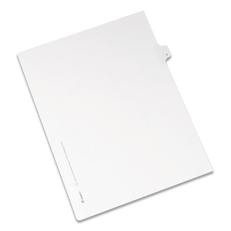 Avery Preprinted Legal Exhibit Side Tab Index Dividers, Allstate Style, 26-Tab, T, 11 x 8.5, White, 25/Pack