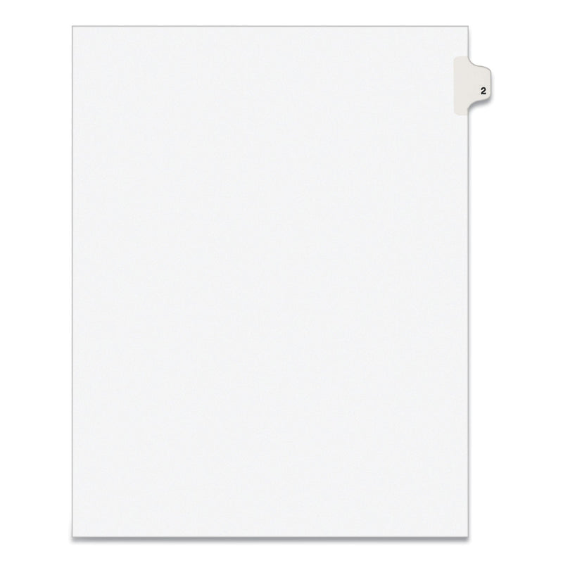 Avery Preprinted Legal Exhibit Side Tab Index Dividers, Avery Style, 10-Tab, 2, 11 x 8.5, White, 25/Pack