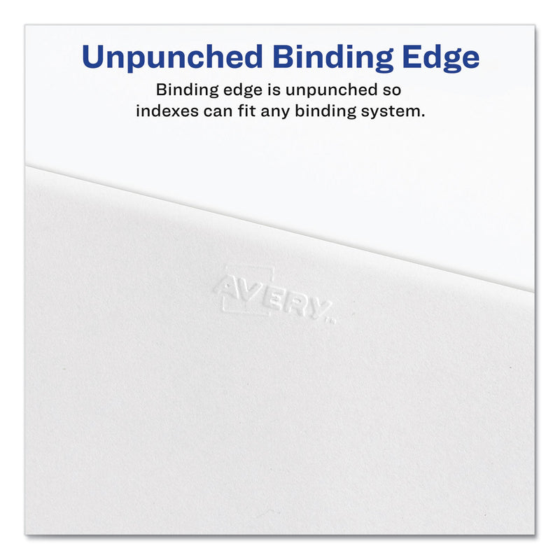 Avery Preprinted Legal Exhibit Side Tab Index Dividers, Allstate Style, 10-Tab, 26, 11 x 8.5, White, 25/Pack