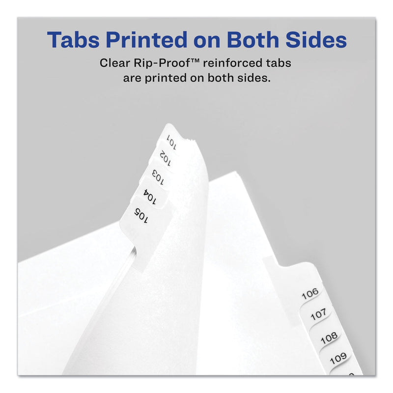Avery Preprinted Legal Exhibit Side Tab Index Dividers, Allstate Style, 26-Tab, N, 11 x 8.5, White, 25/Pack
