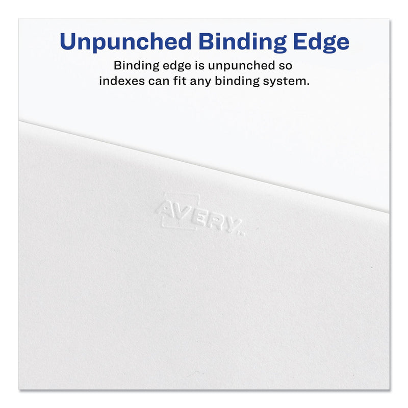Avery Preprinted Legal Exhibit Side Tab Index Dividers, Allstate Style, 25-Tab, 1 to 25, 11 x 8.5, White, 1 Set, (1701)