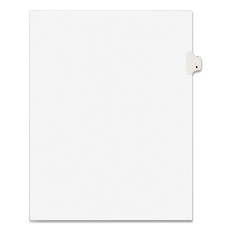 Avery Preprinted Legal Exhibit Side Tab Index Dividers, Avery Style, 10-Tab, 6, 11 x 8.5, White, 25/Pack