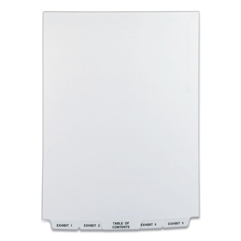 Avery Preprinted Legal Exhibit Bottom Tab Index Dividers, Avery Style, 26-Tab, Exhibit 1 to Exhibit 25, 11 x 8.5, White, 1 Set