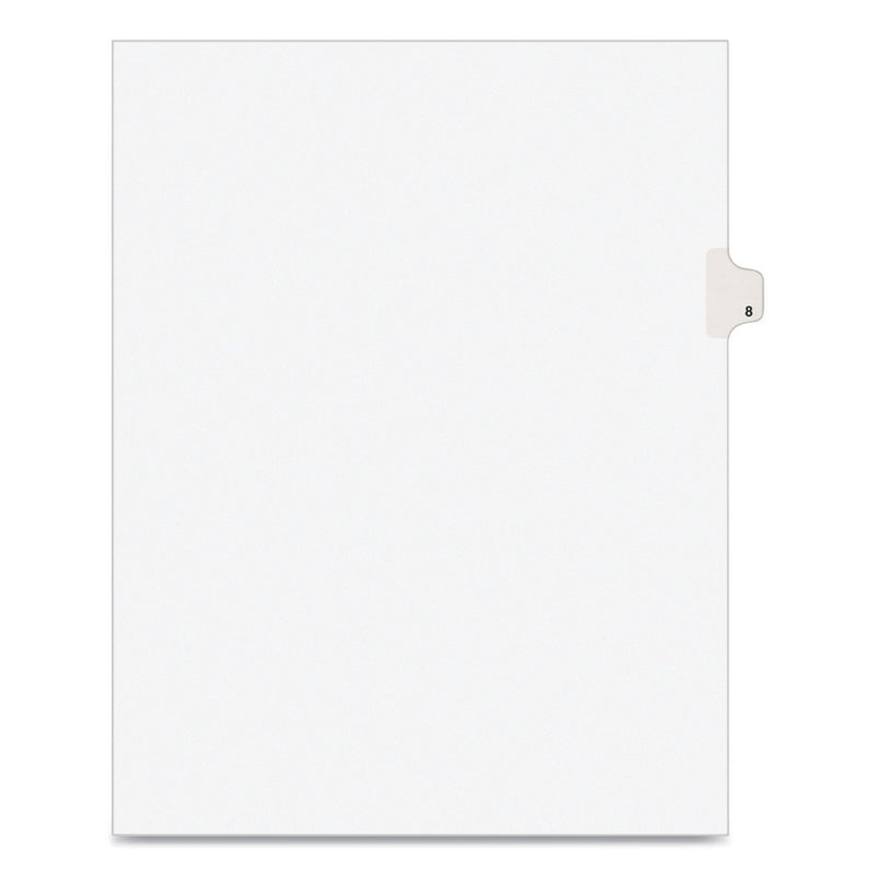 Avery Preprinted Legal Exhibit Side Tab Index Dividers, Avery Style, 10-Tab, 8, 11 x 8.5, White, 25/Pack