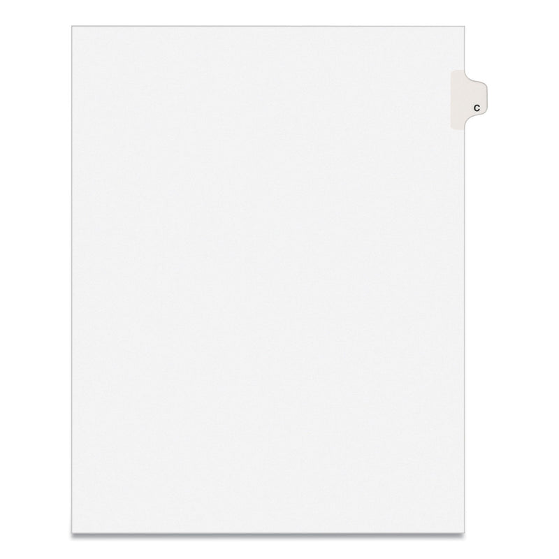 Avery Preprinted Legal Exhibit Side Tab Index Dividers, Avery Style, 26-Tab, C, 11 x 8.5, White, 25/Pack, (1403)