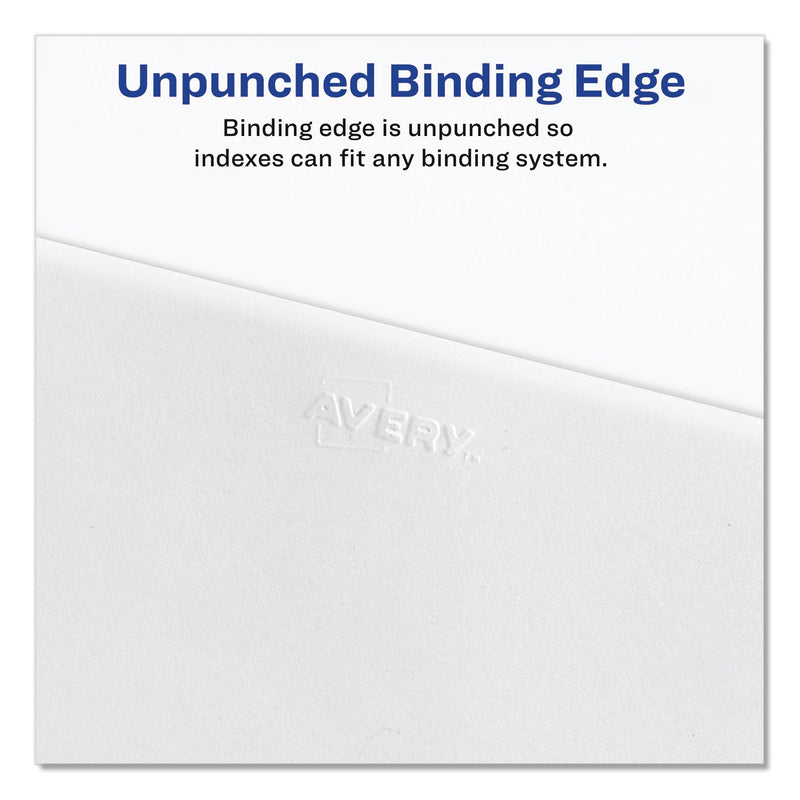 Avery Preprinted Legal Exhibit Side Tab Index Dividers, Allstate Style, 10-Tab, 19, 11 x 8.5, White, 25/Pack