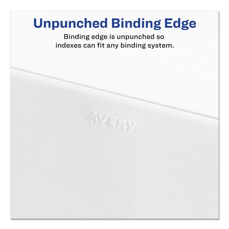 Avery Preprinted Legal Exhibit Side Tab Index Dividers, Allstate Style, 10-Tab, 3, 11 x 8.5, White, 25/Pack