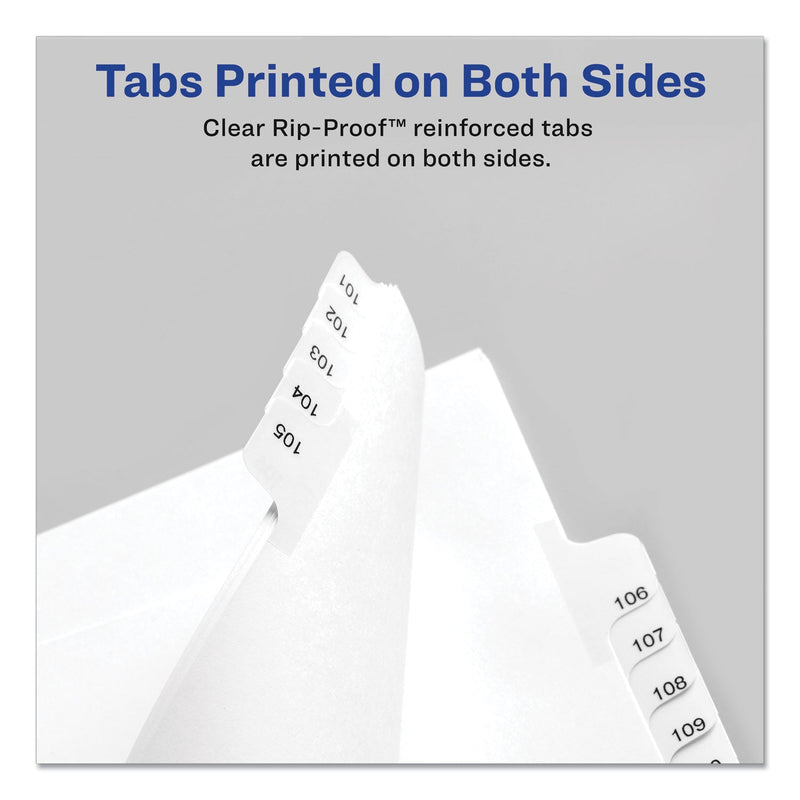 Avery Preprinted Legal Exhibit Side Tab Index Dividers, Allstate Style, 10-Tab, 3, 11 x 8.5, White, 25/Pack