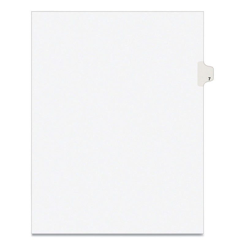 Avery Preprinted Legal Exhibit Side Tab Index Dividers, Avery Style, 10-Tab, 7, 11 x 8.5, White, 25/Pack