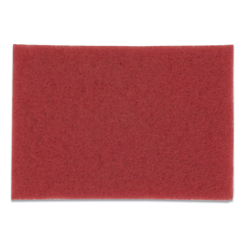3M Low-Speed Buffer Floor Pads 5100, 20 x 14, Red, 10/Carton