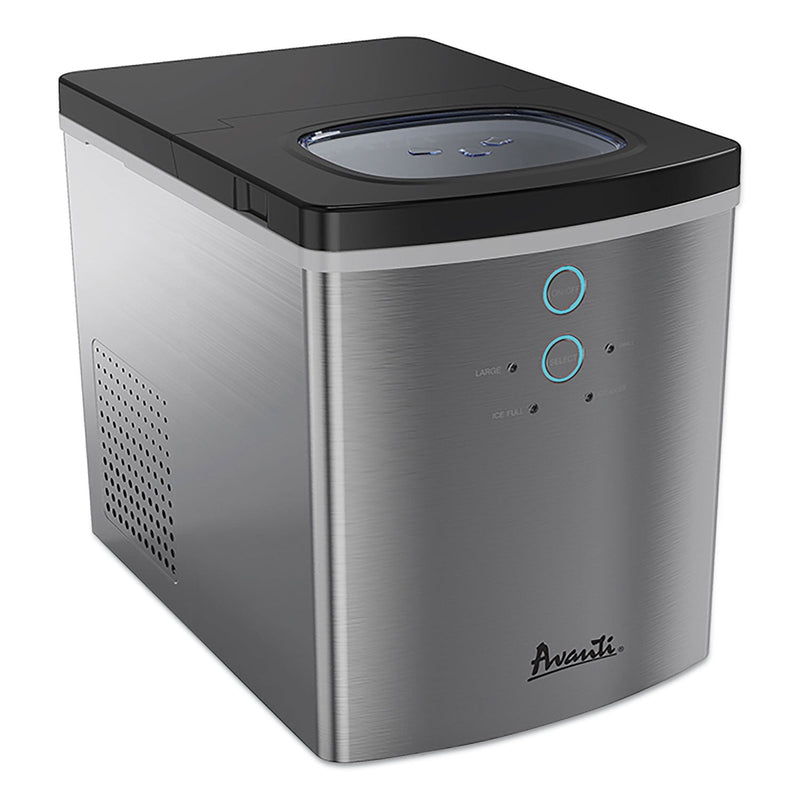 Avanti Portable/Countertop Ice Maker, 25 lb, Stainless Steel