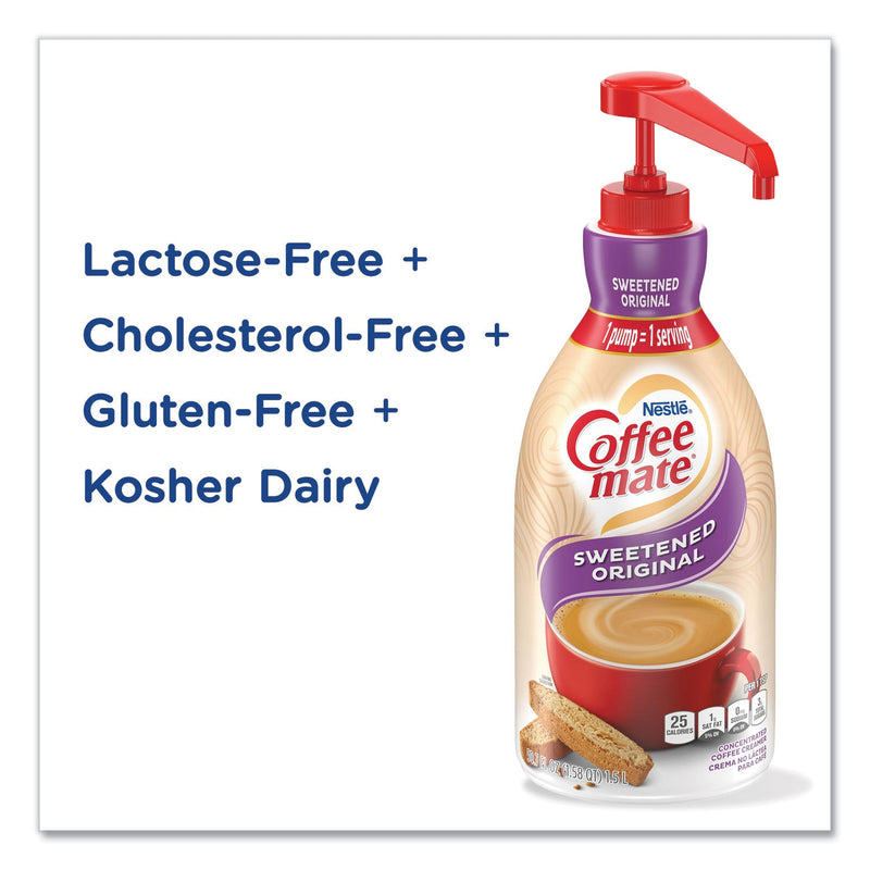 Coffee mate Liquid Coffee Creamer, Sweetened Original, 1500mL Pump Dispenser