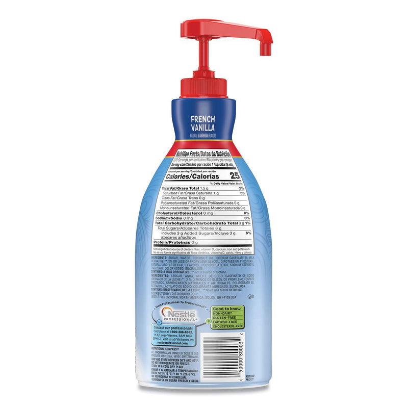 Coffee mate Liquid Coffee Creamer, French Vanilla, 1.5 Liter Pump Bottle, 2/Carton