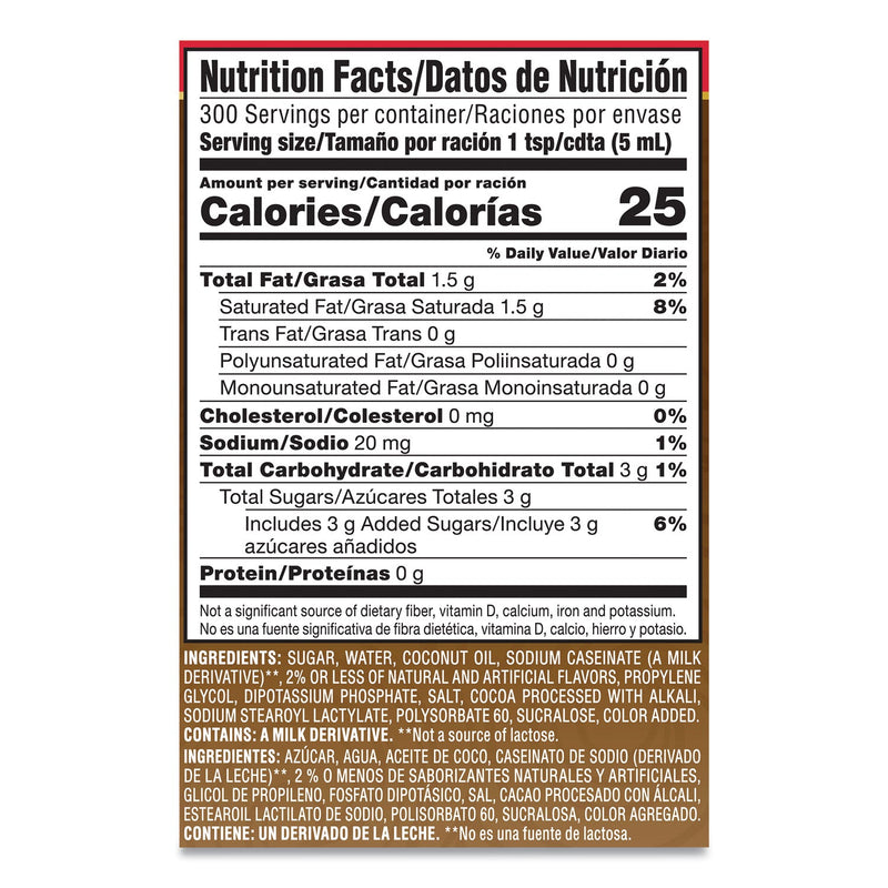 Coffee mate Liquid Creamer Pump Bottle, Salted Caramel Chocolate, 1.5 Liter