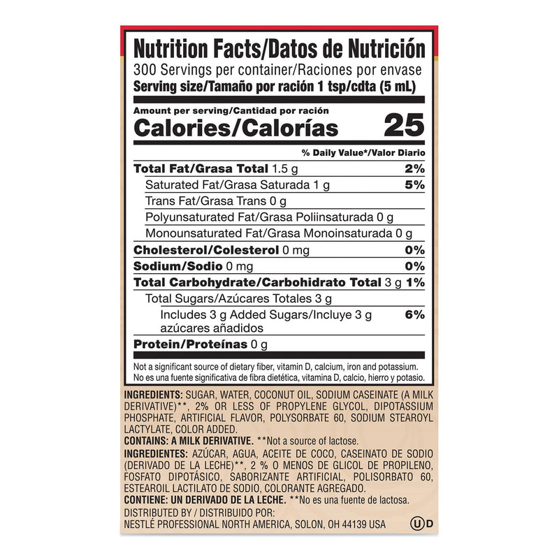 Coffee mate Liquid Coffee Creamer, Sweetened Original, 1.5 Liter Pump Bottle, 2/Carton