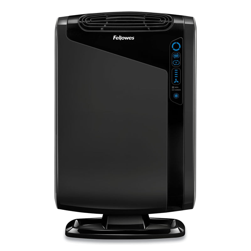 Fellowes HEPA and Carbon Filtration Air Purifiers, 300 to 600 sq ft Room Capacity, Black