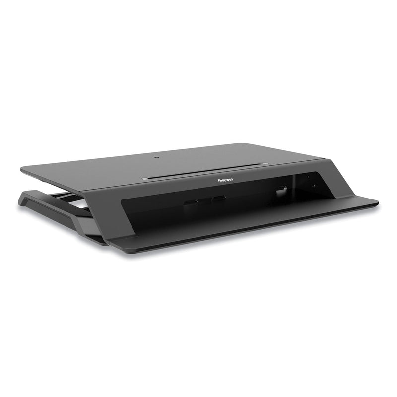 Fellowes Lotus LT Sit-Stand Workstation, 34.38" x 28.38" x 7.62", Black