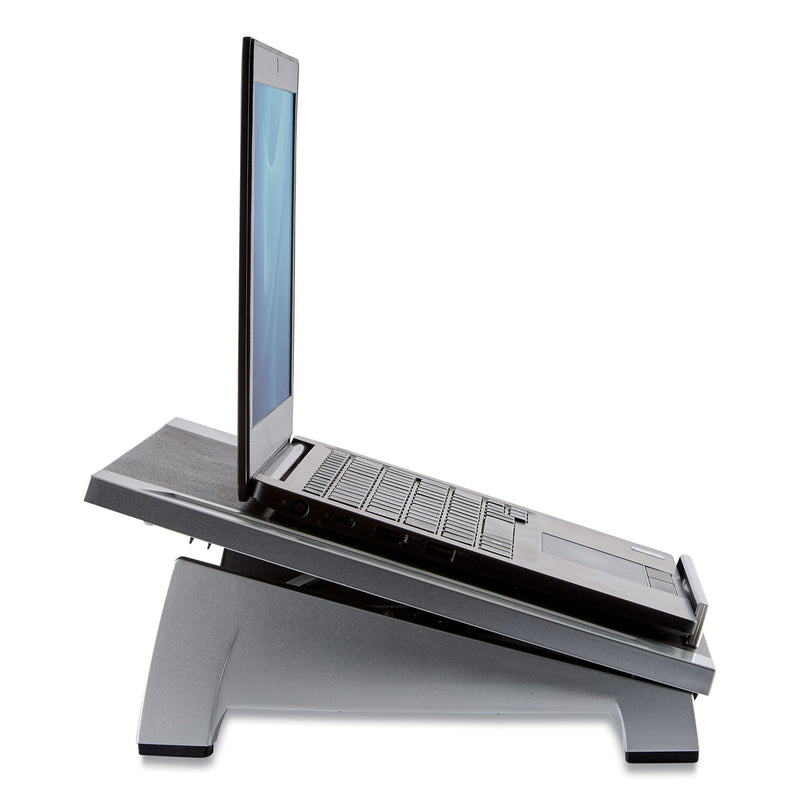 Fellowes Office Suites Laptop Riser, 15.13" x 11.38" x 4.5" to 6.5", Black/Silver, Supports 10 lbs