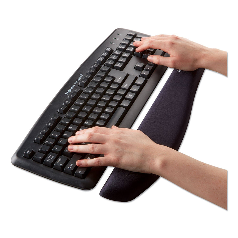 Fellowes PlushTouch Keyboard Wrist Rest, 18.12 x 3.18, Black