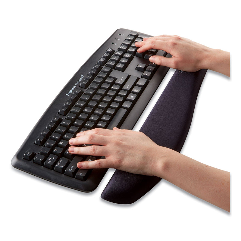 Fellowes PlushTouch Keyboard Wrist Rest, 18.12 x 3.18, Graphite