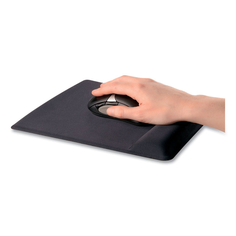 Fellowes Ergonomic Memory Foam Wrist Support with Attached Mouse Pad, 8.25 x 9.87, Black