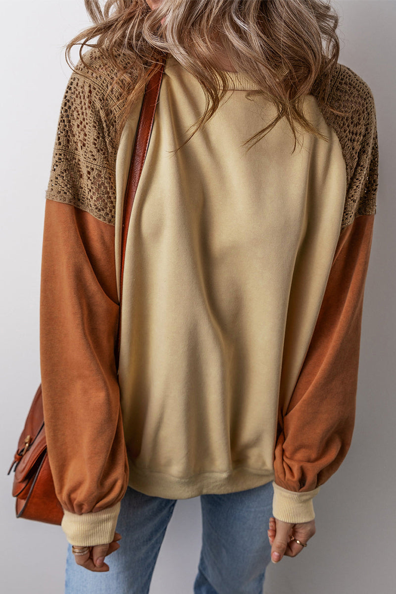 Scarlett Colorblock Drop Shoulder Sweatshirt