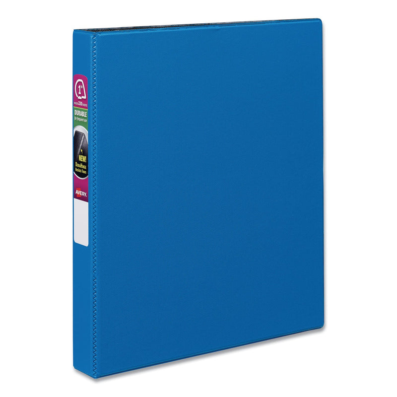 Avery Durable Non-View Binder with DuraHinge and Slant Rings, 3 Rings, 1" Capacity, 11 x 8.5, Blue