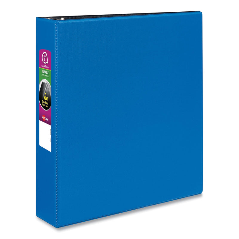 Avery Durable Non-View Binder with DuraHinge and Slant Rings, 3 Rings, 2" Capacity, 11 x 8.5, Blue