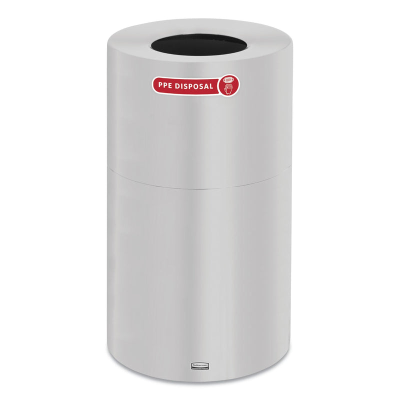 Rubbermaid Medical Decal, PPE DISPOSAL, 10 x 2.5, Red