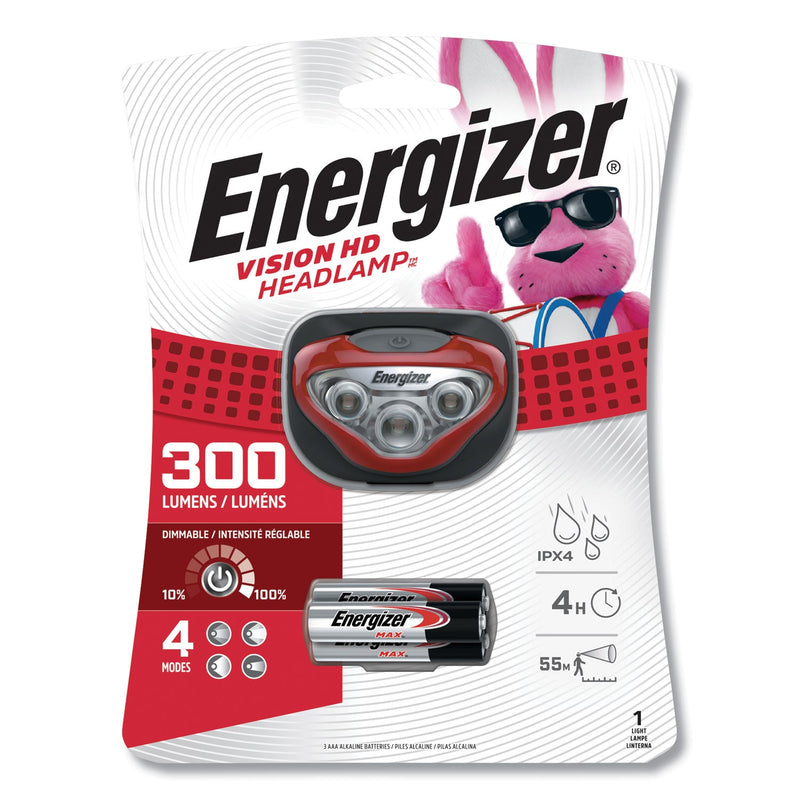 Energizer LED Headlight, 3 AAA Batteries (Included), Red
