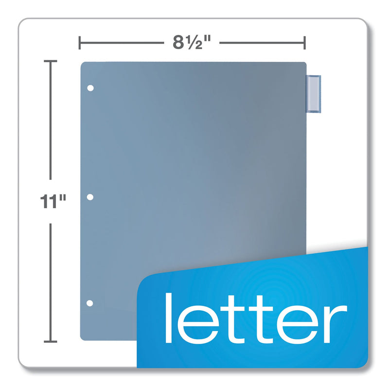 Cardinal Poly Index Dividers, 5-Tab, 11 x 8.5, Assorted, 4 Sets