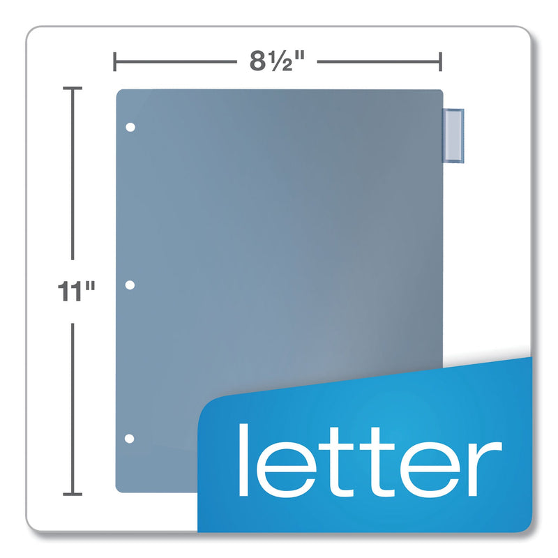 Cardinal Poly Index Dividers, 8-Tab, 11 x 8.5, Assorted, 4 Sets
