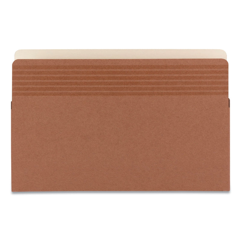 Smead Easy Grip Pockets, 3.5" Expansion, Legal Size, Redrope, 25/Box