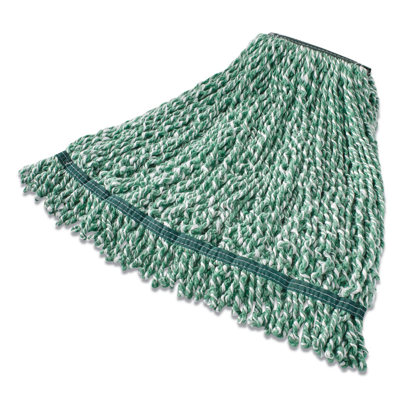 Rubbermaid Web Foot String Mop Heads, Microfiber, Green, Large, 1" Green Headband