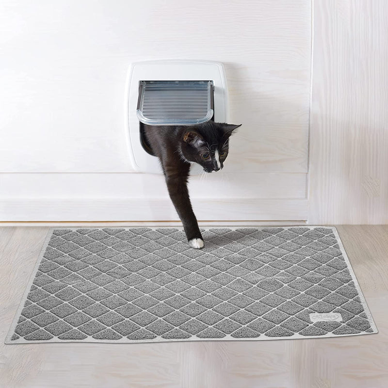 Premium Cat Litter Mat, Litter Box Mat with Non-Slip and Waterproof Backin