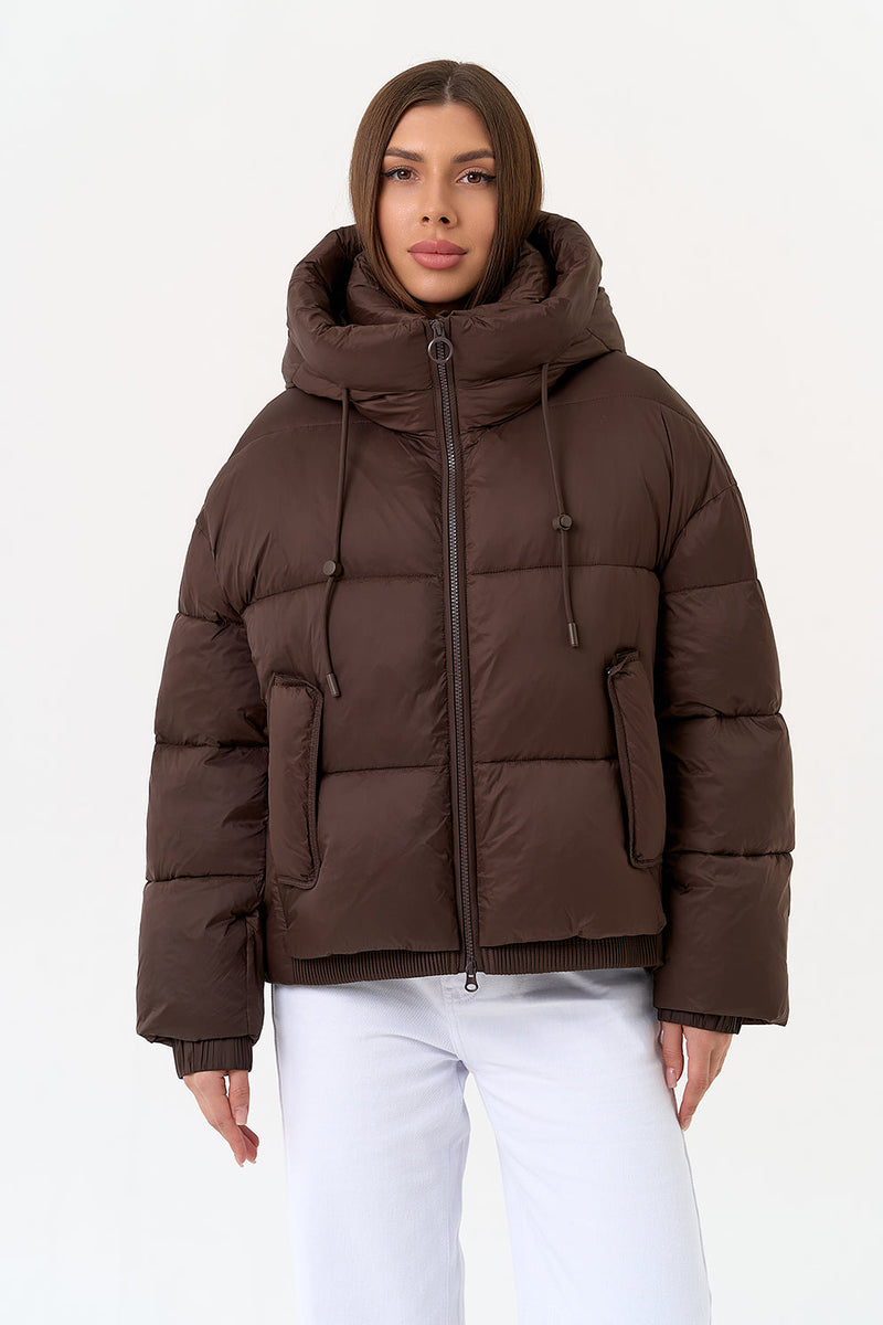 Dark Chocolate Insulated Bio-Down Jacket