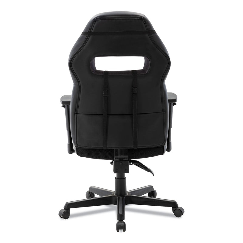 Alera Racing Style Ergonomic Gaming Chair, Supports 275 lb, 15.91" to 19.8" Seat Height, Black/Gray Trim Seat/Back, Black/Gray Base