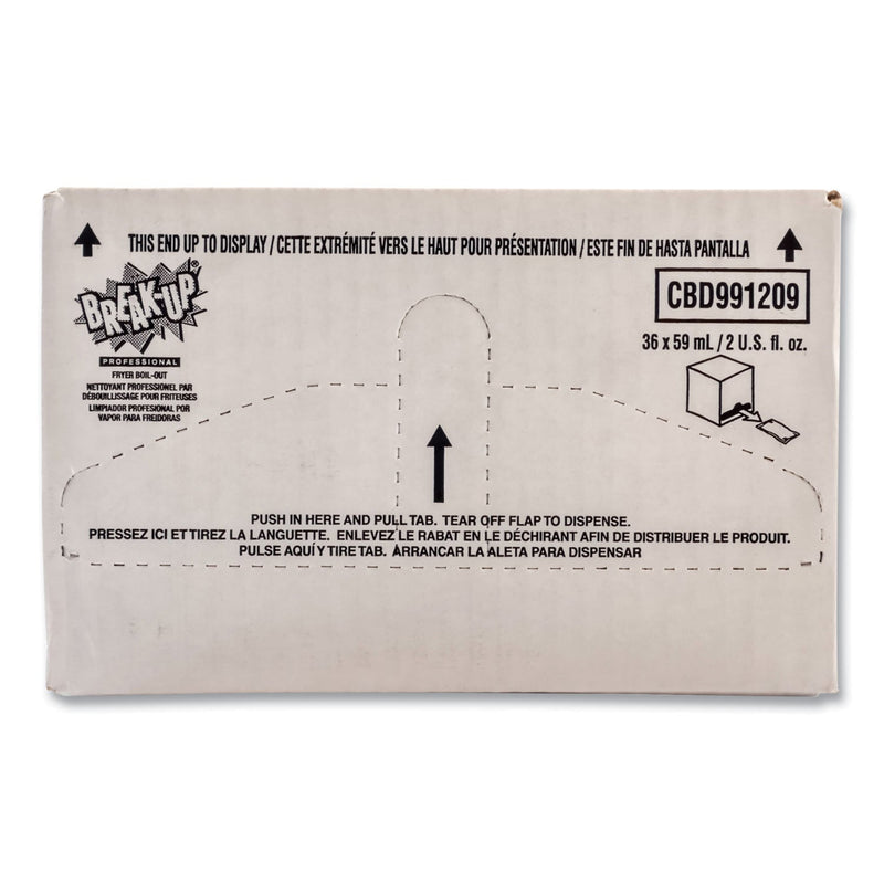 BREAK-UP Fryer Boil-Out, Ready to Use, 2 oz Packet, 36/Carton