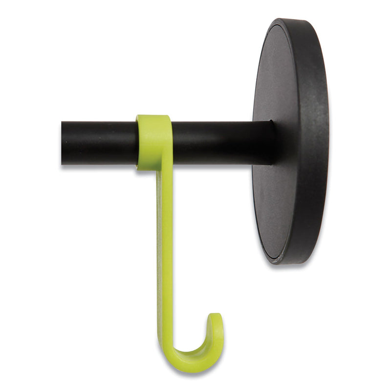 Alba Stan3 Steel Coat Rack, Stand Alone Rack, Eight Knobs, 15w x 15d x 69.3h, Black