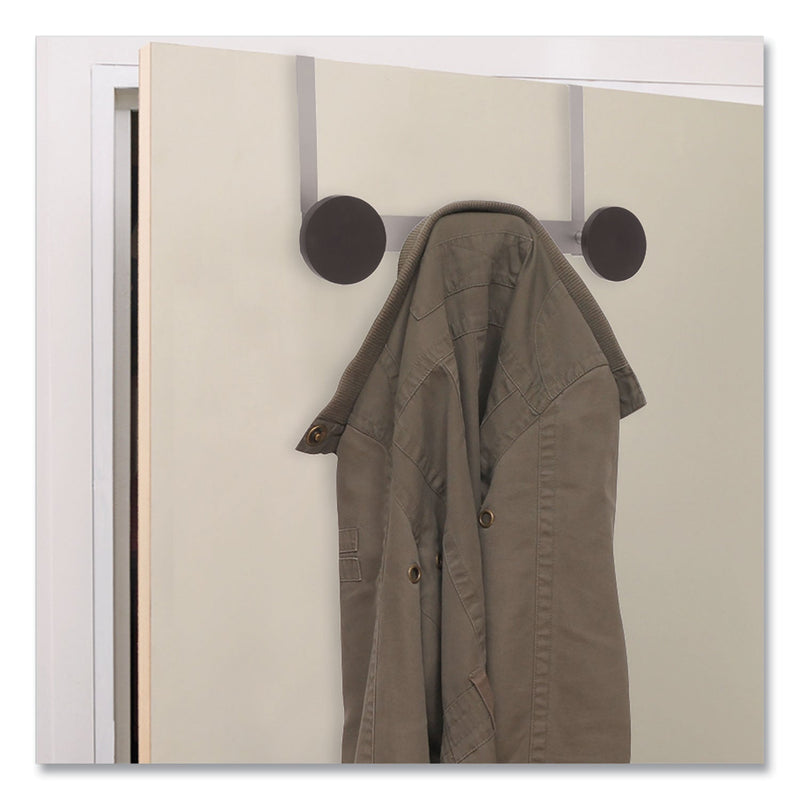 Alba Over the Door Coat Hook, Metal and Plastic, 3 Pegs, Black