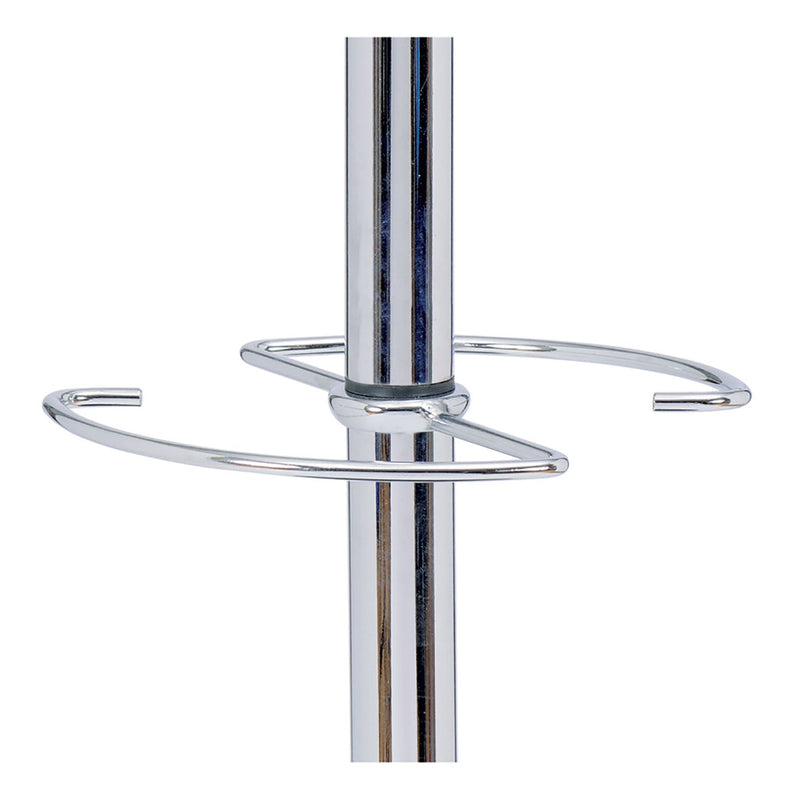 Alba Festival Coat Stand with Umbrella Holder, Five Knobs, 14w x 14d x 73.67h, Silver Gray