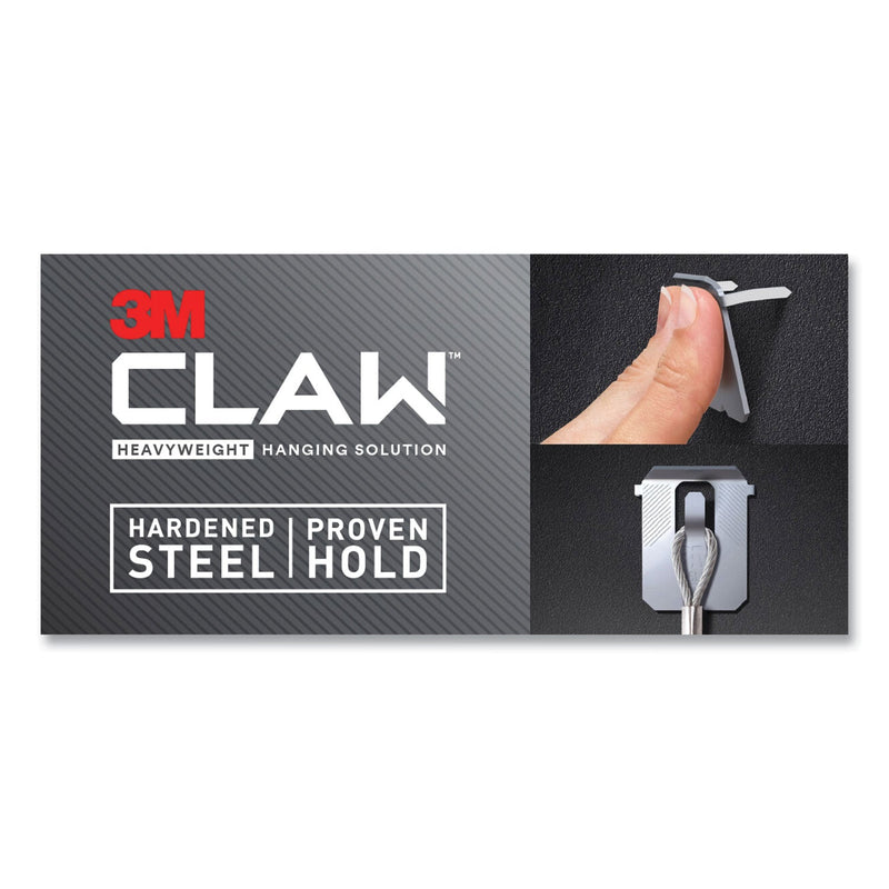 3M Claw Drywall Picture Hanger, Holds 45 lbs, 3 Hooks and 3 Spot Markers, Stainless Steel
