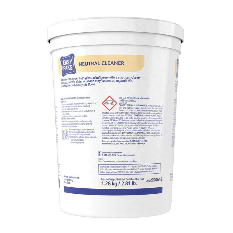 Easy Paks Neutral Cleaner, 0.5 oz Packet, 90/Tub