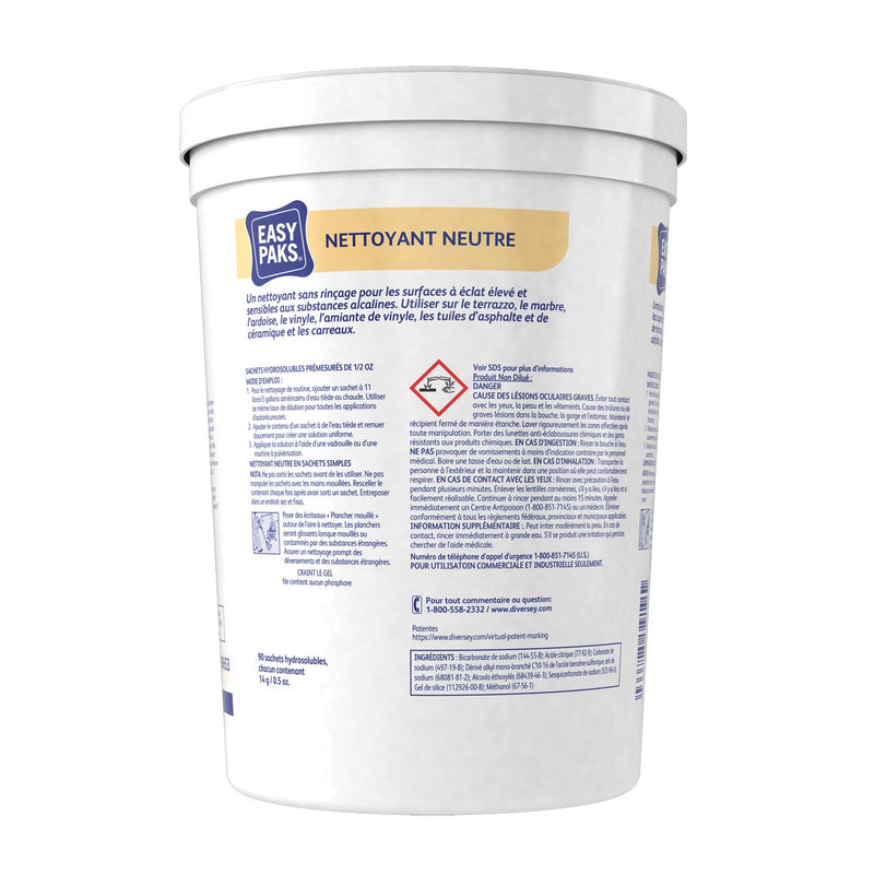 Easy Paks Neutral Cleaner, 0.5 oz Packet, 90/Tub