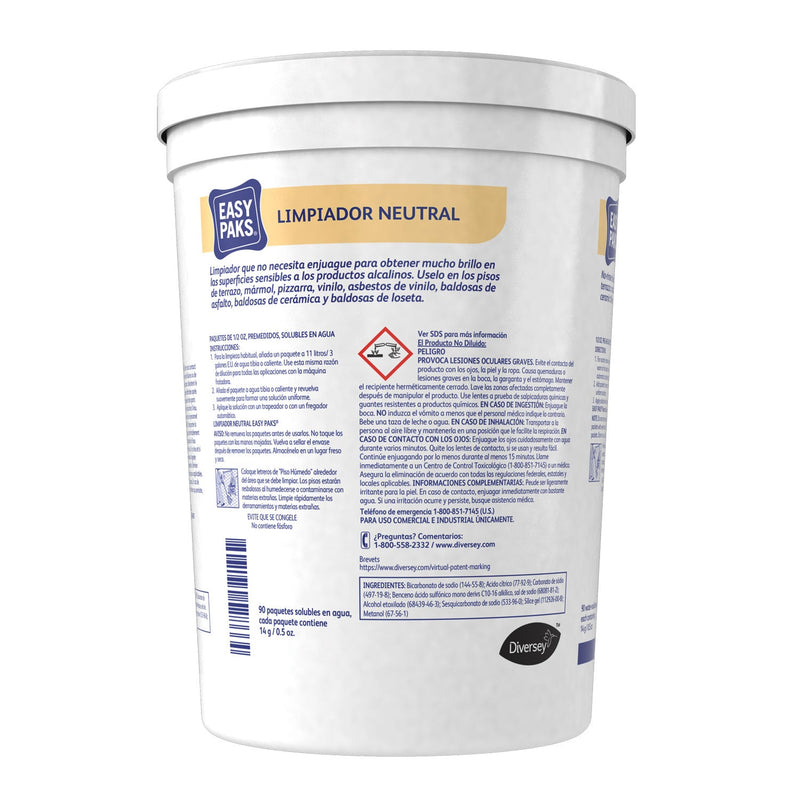 Easy Paks Neutral Cleaner, 0.5 oz Packet, 90/Tub